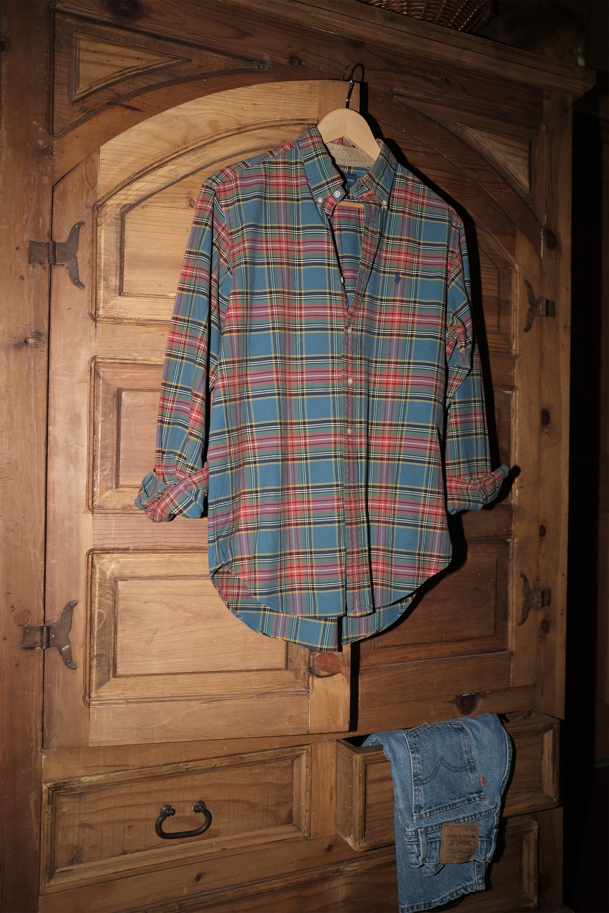 Blue & Red Plaid Button Down