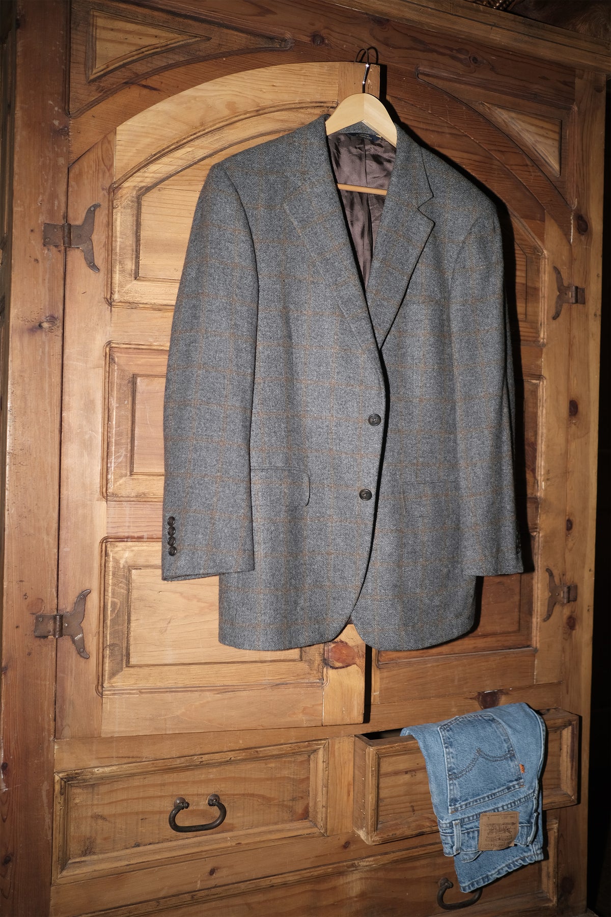 Grey & Rust Wool Blazer