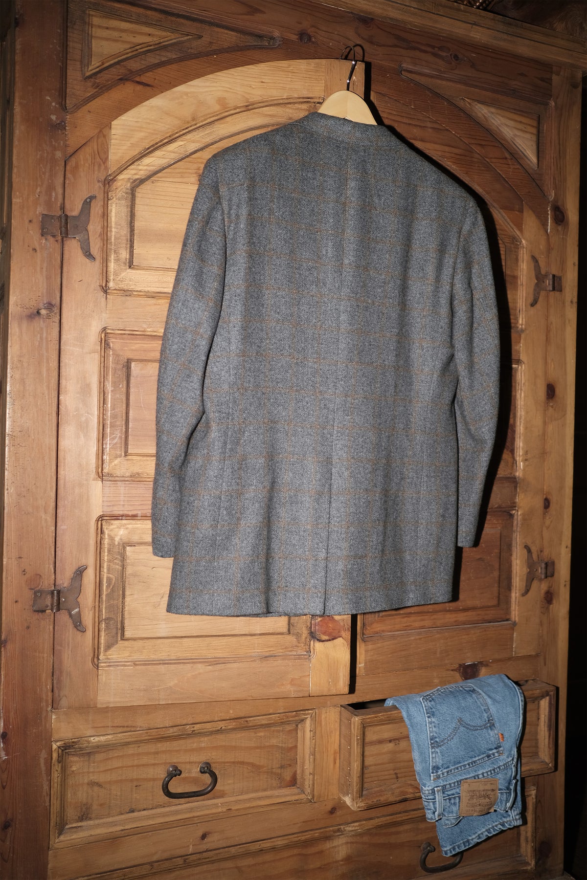 Grey & Rust Wool Blazer